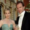 Een foto van Ralph Fiennes en JK Rowling.