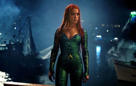 Een foto van Amber Heard als Mera in Aquaman.