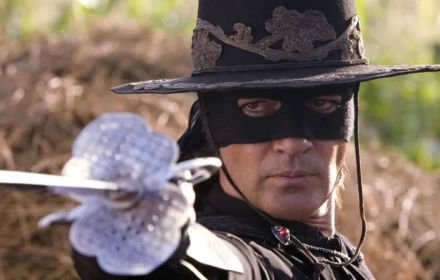 Een foto van Antonio Banderas als Zorro.