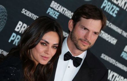 Een foto van Ashton Kutcher en Mila Kunis