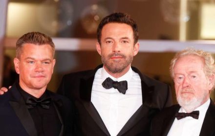Ben Affleck, Matt Damon en Ridley Scott.