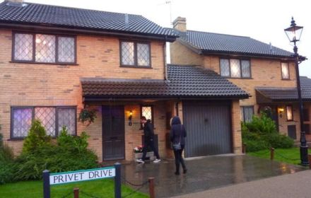 Een foto van het 'Harry Potter-huis'.