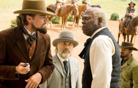 Een scene uit Django Unchained.