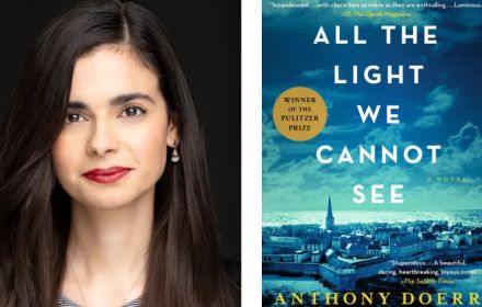 Aria Mia Loberti en het boek waar de film op gebaseerd zal zijn.