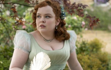 Een foto van Nicola Coughlan in Bridgerton