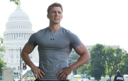 Chris Evans als Steve Rogers in een Marvel-film. 