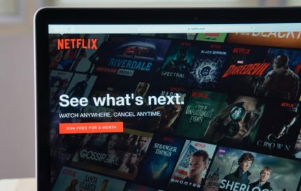 Netflix op laptopscherm