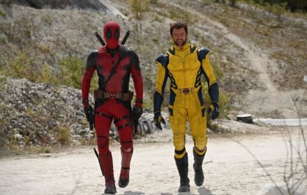 Ryan Reynolds en Hugh Jackman op de set van Deadpool 3