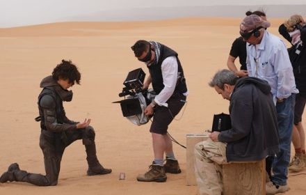 Villeneuve op set van Dune