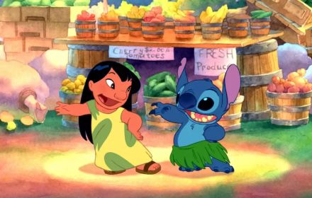 Een scene uit Lilo & Stitch.