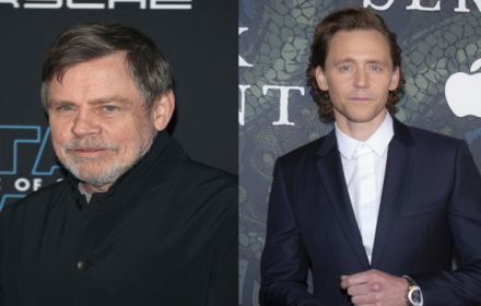 Een foto van Tom Hiddleston en Mark Hamill.