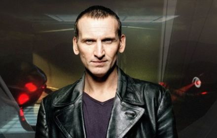Een foto van Christopher Eccleston in Doctor Who.