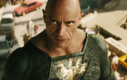 Een foto van Dwayne Johnson als Black Adam.