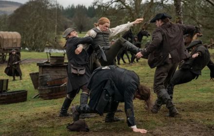Een foto uit de teaser voor Outlander.