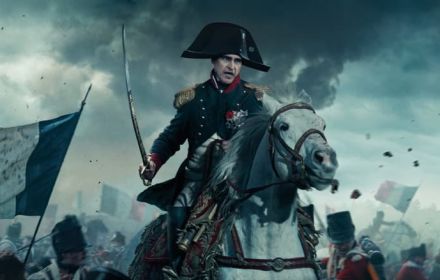 Een foto van Joaquin Phoenix als Napoleon