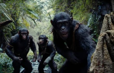 Still uit 'Kingdom of the Planet of the Apes'