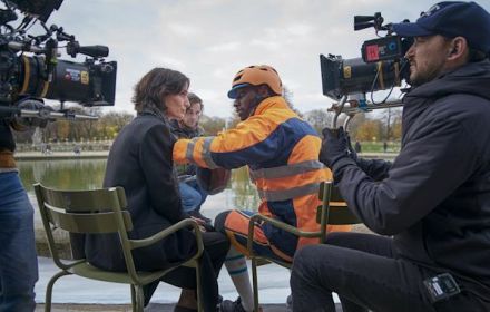 De set van Netflix-serie Lupin.