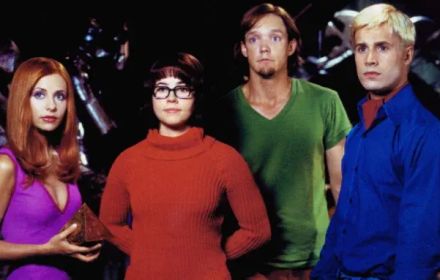 Een foto van de cast van 'Scooby Doo 2'