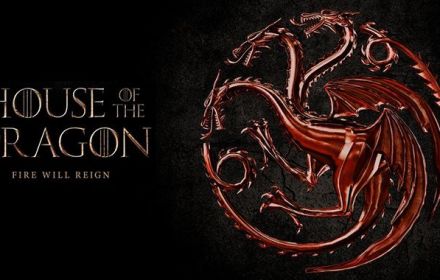 Een logo/poster voor The House of the Dragon.
