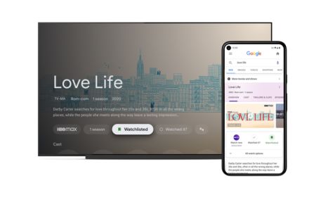 Interface van Google TV