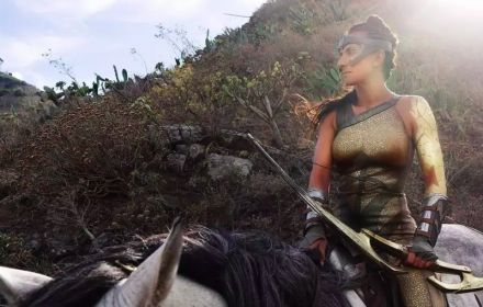 Dayna Grant op de set