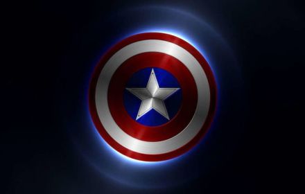 Het iconische schild van Captain America.