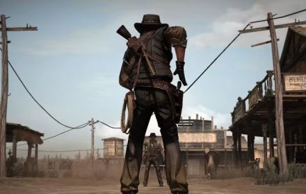 Een foto uit de Red Dead Redemption-game.