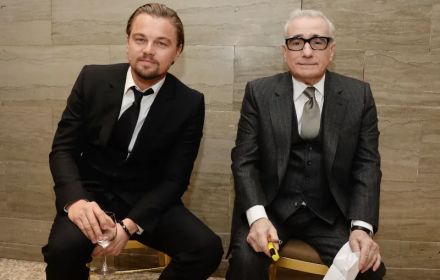 Een foto van Martin Scorsese en Leonardo DiCaprio.