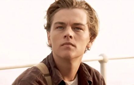 Een foto van Leonardo DiCaprio in Titanic.