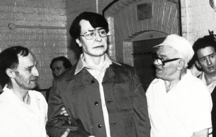 Een foto van beruchte seriemoordenaar Dennis Nilsen.
