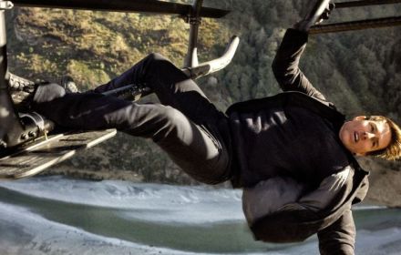 Tom Cruise in Mission: Impossible.