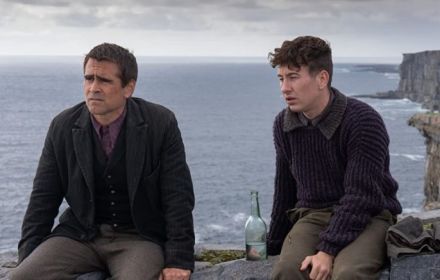 Een foto van Colin Farrell en Barry Keoghan in The Banshees of Inisherin.