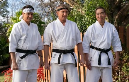 Een foto uit de trailer voor seizoen 6 van Cobra Kai