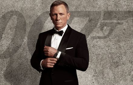 Een foto van Daniel Craig als James Bond.