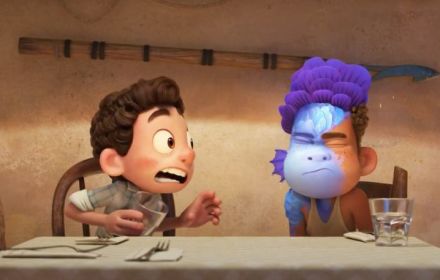 De drie hoofdkarakters uit Luca