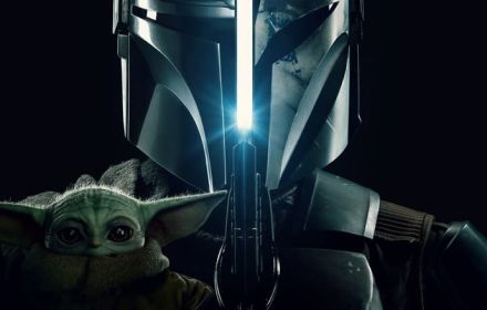 Een afbeelding van The Mandlorian en Grogu