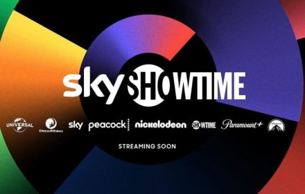 Het logo van SkyShowtime.