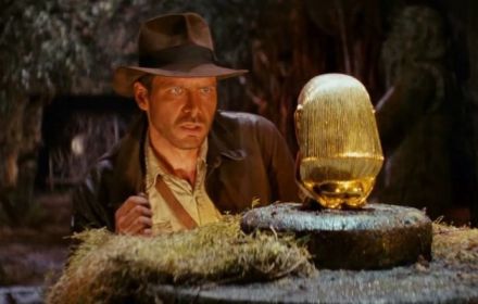 Een foto van Harrison Ford in Raiders of the Lost Ark.