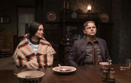 Een foto van Leonardo DiCaprio in Killers of the Flower Moon