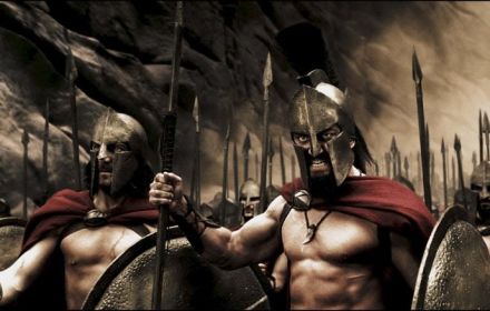 Een foto van Gerard Butler in 300