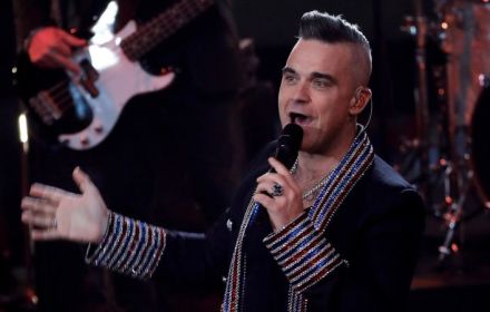 Een foto van Robbie Williams.