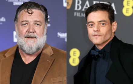 Een foto van Russell Crowe en Rami Malek