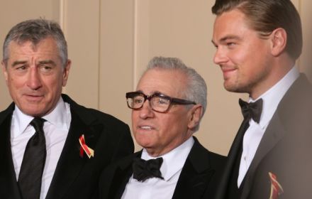 Rober De Niro, Martin Scorsese en Leonardo DiCaprio