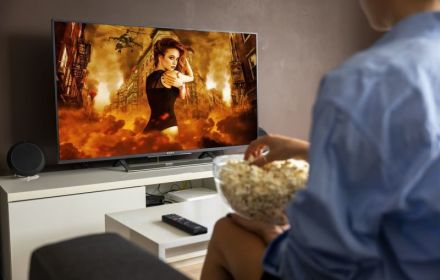 Film kijken met popcorn