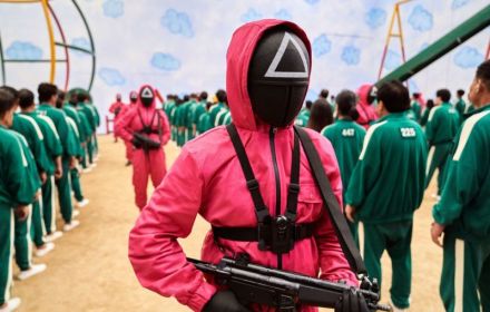 Een scene uit Squid Game.