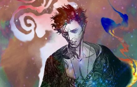 Een plaat uit The Sandman-comics.