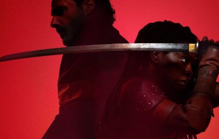 Een foto van Rick en Michonne