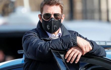 Tom Cruise op de set