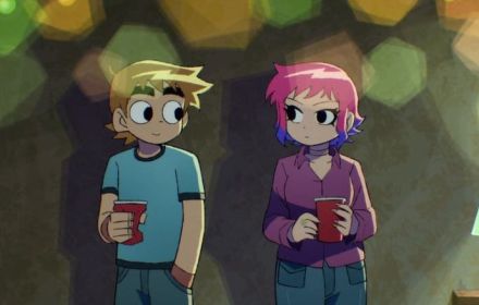 Een still uit de trailer voor Scott Pilgrim Takes Off