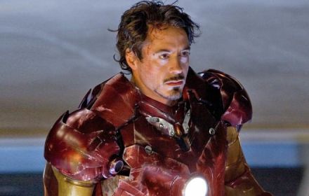 Een foto van Robert Downey Jr. als Iron Man.